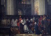 Henri Leys The Trental Mass for Berthal de Haze oil painting reproduction
